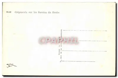 Crepuskuł nad basenami Doubs — Wydawnictwo La Cote-Sur-Hasbolog — n° 20.82 — Rewers