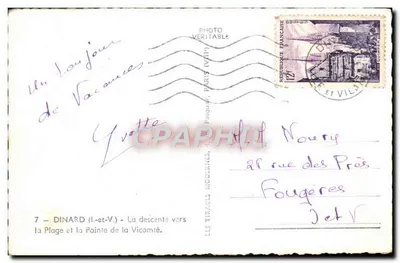 Dinard (Il-et-V.) — Spadek na plażę i punkt Vicomté — Nowoczesne Tiracils — Rewers