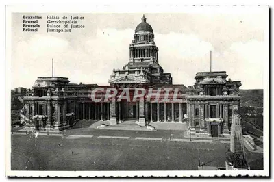 Bilhete postal antigo Bruxelas Palácio de Justiça