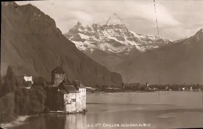 Chillon e a Dent du Midi — J.J.3bis — Jullien frères, Phot Editeurs Genève