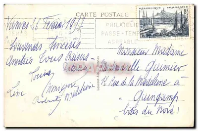 Vannes - A Catedral — editor Laurent-Néret, n° 138 — Verso
