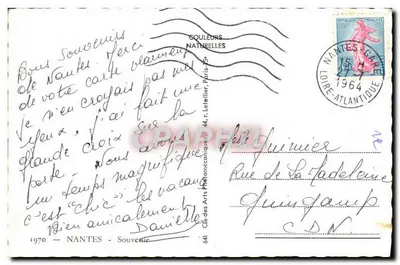 Nantes — Recordações — Editor Gouleurs Naturelles, n°64 — Verso