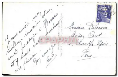 Monaco - Le Rocher — vue panoramique du Rocher de Monaco avec éditeur IMPRIMÉ SUR LA CARTE : 'MONTIULET, 23, rue Marcelin, Nice' — Verso