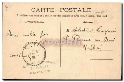 Operação do Guincho — Marinha Francesa — Coleção Giraud, n° 137 — Verso