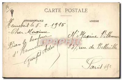 Marinha de Guerra Francesa — A conversa esperando a lancha para voltar ao convés — Artaud et Nozaïs, Nantes — Verso