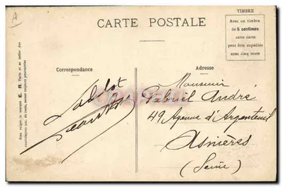 Visita a um encouraçado - Uma indiscreta !!! — Nos Braves Marins - E.R., Paris, Modelo depositado n° 92 — Verso