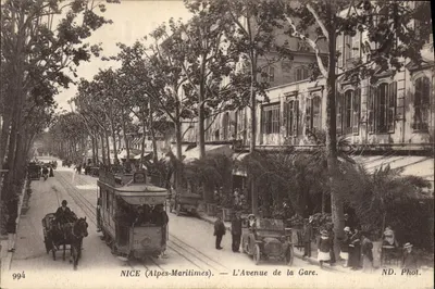 NICE (Alpes-Maritimes) — Avenida da Estação — ND. Fot.