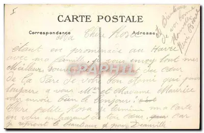 Le Havre — Bulwar Albert I i plaża — G. F., Le Havre — Rewers