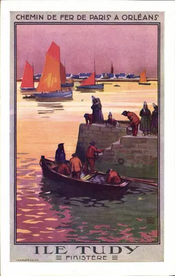 Ilha Tudy — Finistère — reprodução de cartaz da Cie d'Orléans