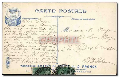 Oversteek van de Manche — M. Blériot aan het stuur, M. Anzani achter hem — L.V. & Cie — Achterkant