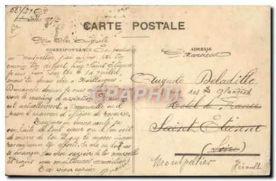M. DAILLENS sobre Biplano Sommer — Montpellier, Loire — editor não identificado — Verso