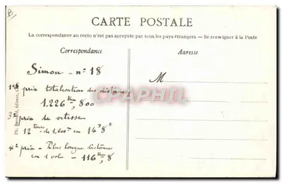 Incontro aeronautico della Baia di Seine — Trouville-Le Havre — Simon, n°30 — Verso