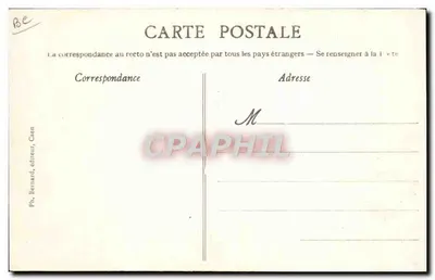 Encontro de Aviação da Baía da Sena — Trouville-Le Havre — Pb. Bernard, editor, Caen — Verso