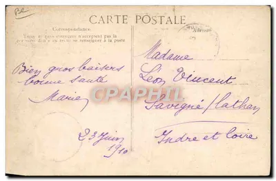 Große Flugwoche — Emile Dubonnet in der Luft im Monoplan Tellier Motor Panhard-Levassor — Verlag nicht sichtbar — Rückseite