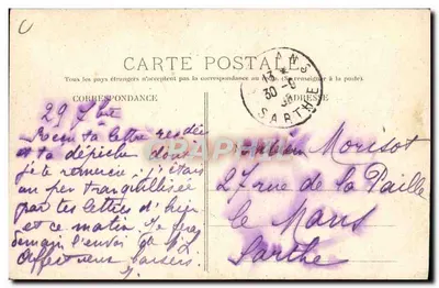 Circuito de Auvergne. Copa Gordon Bennett 1905 — Saída do Village de Nassagettes — L'Hivondelle, Paris — Verso