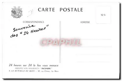 As 24 Horas de Le Mans — A Partida — Graphphil — Verso