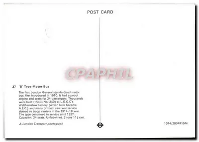 Bus B 340 — 'B' Typ Motobus — London General Omnibus Company — Rewers