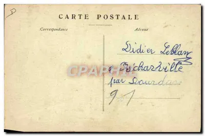 Marcel GAYET realizando uma descida de paraquedas sobre o aparelho Maurice BLANQUIER — edição não identificada — Verso