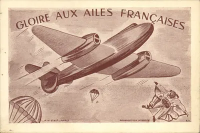 Aviação francesa — Glória às asas francesas — A.J. Edit, Paris