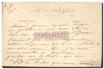 Militarny balon "Capitaine Marchal" — unoszący się nad obozem — Collection J. G. — Rewers