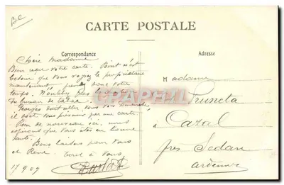 Grande Semana de Aviação da Champagne — O "Zodiac" em voo — Fototipo J. Bienaimé, Reims — Verso