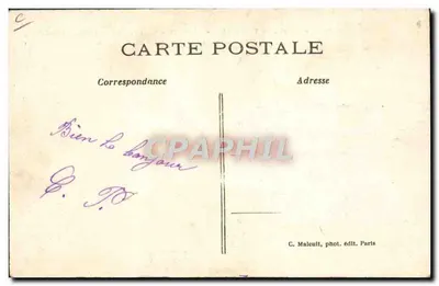 Aerostacja Wojskowa — Balon sterowany «PATRIE» wyrusza w rajd PARYŻ-VERDUN — C. M. — Rewers
