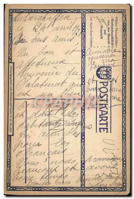 Paisagem de montanha — vista do Palatinado — editor Pfälzer Heimatbildbinder, V.A. Nr. 383 — Verso