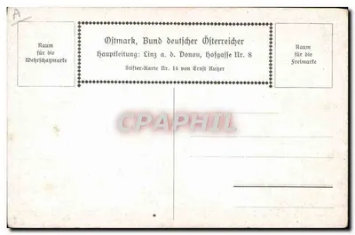 Roi et squelette — scène de la légende de Stifter — éditeur E. Wutzer, série Stifter-Karte Nr. 14 — Verso