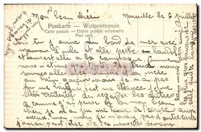 Twee verliefde onder een paraplu — Japanse illustratie — D. & C. Berlin, serie 6002 — Achterkant