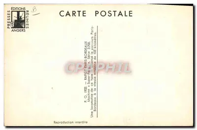 P.O. 3715 — Locomotive Super-Facile — Éditions Réunies Angers — Rewers