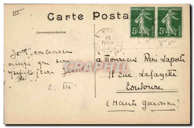 Nizza — Place Masséna — Côte d'Azur, 1909 — Achterkant