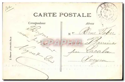 Henri Farman — Groot Prijs van de luchtvaart in Le Havre — J. Hauser foto edit Paris — Achterkant