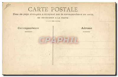 Métrot (Voisin) — piloto em um avião biplano — A. Laraby, 21, avenue dos Capuchinhos, Paris — Verso