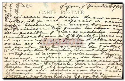 Legagneux sobre Monoplan « Blériot » — Voo planado — S. Farges, editor Lyon — Verso