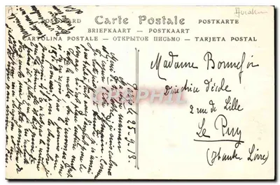 Paryż — Biplan wyścigowy w drodze do Issy-les-Moulineaux, przejeżdżający obok Wieży Eiffla — wydawca nieznany, nr 3557 — Rewers