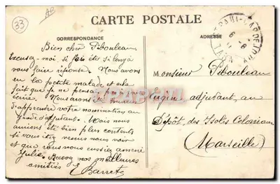 O Aviador GIBERT no Monoplan BLÉRIOT - MD. — Fototipia Marcel Delboy, Bordeaux — Verso