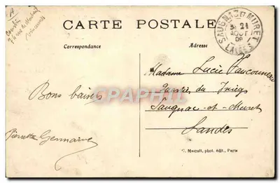 Los Pioneros del aire — H. LATHAM — montado en el aeroplano « ANTOINETTE » — Reverso
