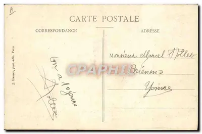 Monoplano Antoinette, pilotado por Thomas — J. H. — n° 1429 — Reverso