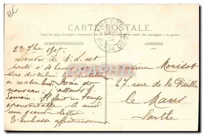 Circuito dell'Avverno. Coppa Gordon Bennett 1905 — 18. Nébouzat girante delle 4 strade — Verso