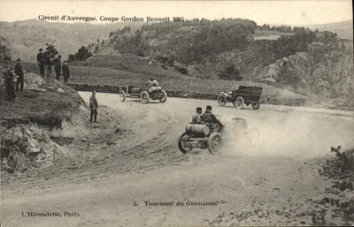 Rundfahrt durch Auvergne. Gordon Bennett-Rennen. 1905 — Tournant du Gendarme — L'Hirondelle, Paris, n°5