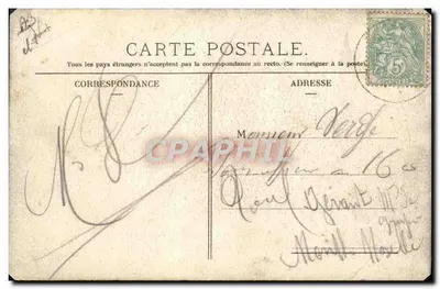 Stara pocztówka Stara pocztówka Trasa samochodowa Auvergne, etap Gordon Bennett 1905 Pierwszy zakręt Rochefort — Rewers