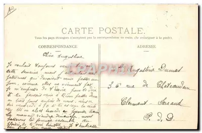 Circuito d’Auvergne. Coppa Gordon Bennett 1905 — Curva tra la Stazione di Laqueuille e Ganoté — L'Hirondelle, Parigi — Verso