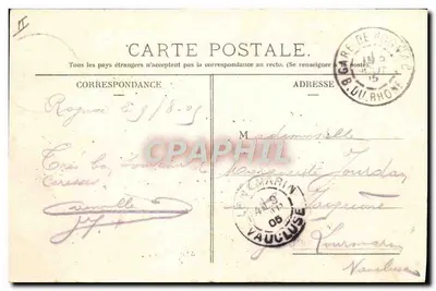 Panorama van Clermont-Ferrand — Circuit d'Auvergne, Coupe Gordon Bennett 1905 — onbekende uitgever, n° 23 — Achterkant