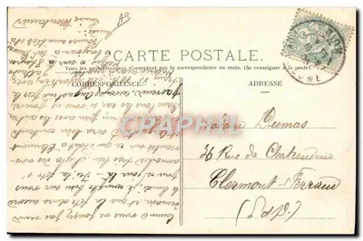 Auvergne Yarışı. Gordon Bennett Kupası 1905 — Nébouzat dört yolu döngüsü — L'Hirondelle, Paris — Arka yüz