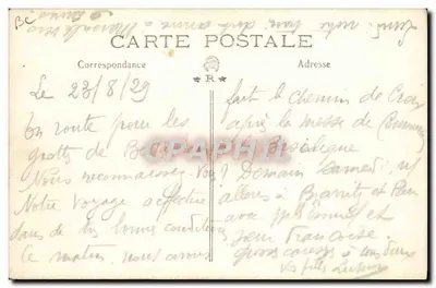 Grupo de pessoas em um veículo — estrada de Bellegarde — n° 16711 — Verso