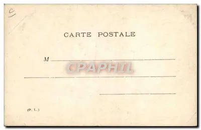 Rodzina w starym aucie — scena uliczna — wydawca P.L. nr C1 — Rewers