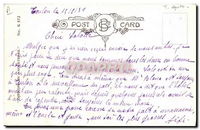 Dwa dzieci dyskutujące o samochodzie z tablicą 'L' — D. TEMPEST — wydawca POST CARD — Rewers