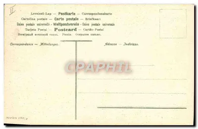 Cavaliere e conducente di automobile — incontro in foresta — serie 1140/2, editore T. J. Lipp — Verso