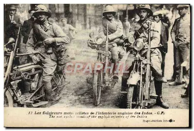 Os Exploradores de Motocicletas da Infantaria Inglesa das Índias — C.P. — Reprodução Proibida
