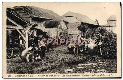 Campo de Mailly — Retorno de Manobra. No acantonamento: o manutenção do equipamento. D.D.